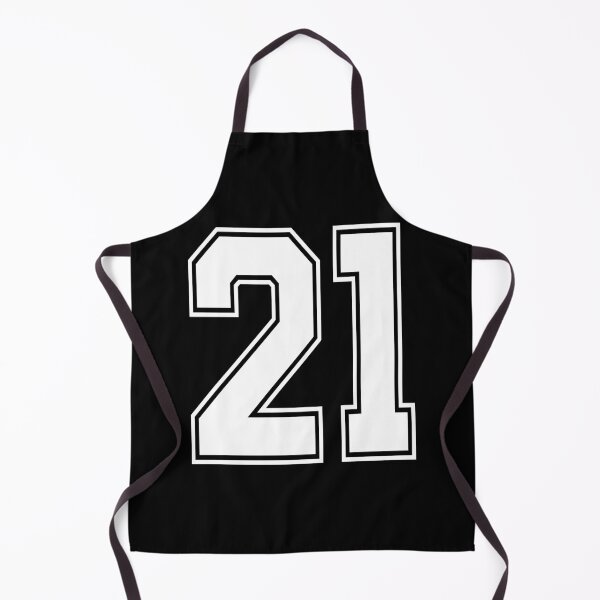 Item preview, 21 American Football Classic Vintage Sport Jersey Number in black number on white background for american football, baseball or basketball designed and sold by Marcin Adrian.