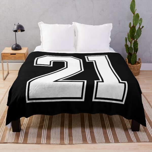 Item preview, 21 American Football Classic Vintage Sport Jersey Number in black number on white background for american football, baseball or basketball designed and sold by Marcin Adrian.
