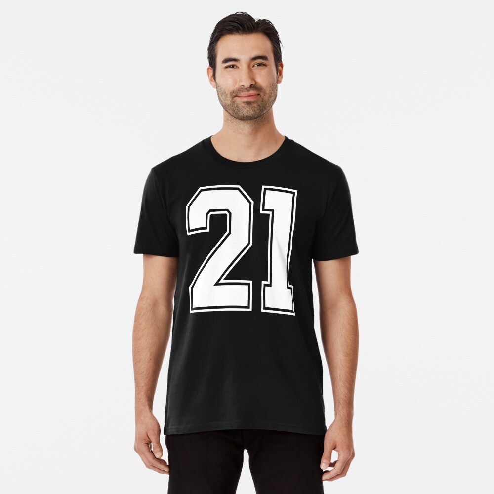 21 American Football Classic Vintage Sport Jersey Number in black number on  white background for american football, baseball or basketball Poster by  Marcin Adrian