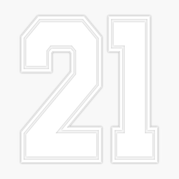 21 American Football Classic Vintage Sport Jersey Number in black number on  white background for american football, baseball or basketball Poster by  Marcin Adrian