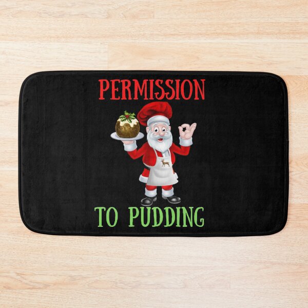 Aperçu de l'œuvre Permission de Pudding - Drôle | Conception de pudding de Noël plein d'esprit créée et vendue par HROC.