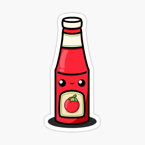 Sticker for Sale avec l'œuvre « Étiquette de ketchup drôle » de l