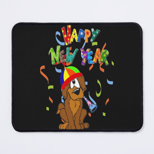 Item preview, Happy New Year Cute Dog, Howdy New Year,New Years Celebration, New Years Eve Countdown designed and sold by Adri Barnard.