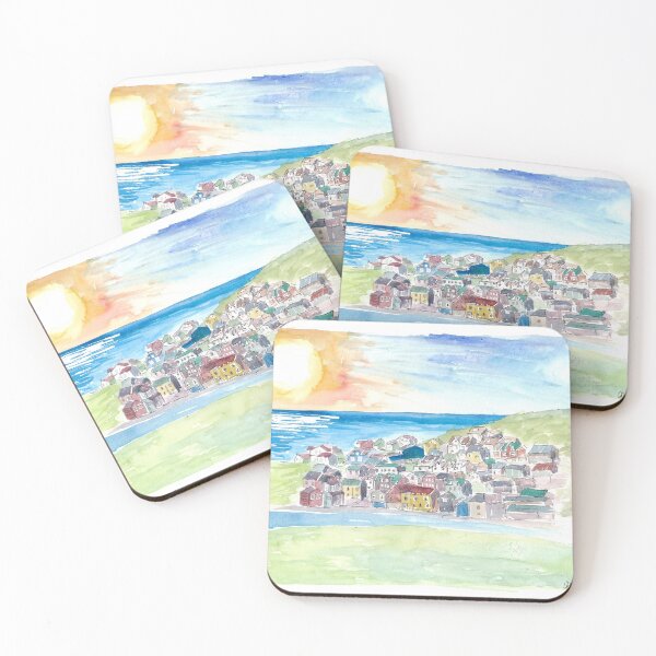 Item preview, Nolsoy Faroe Islands Scene with Sea designed and sold by artshop77.
