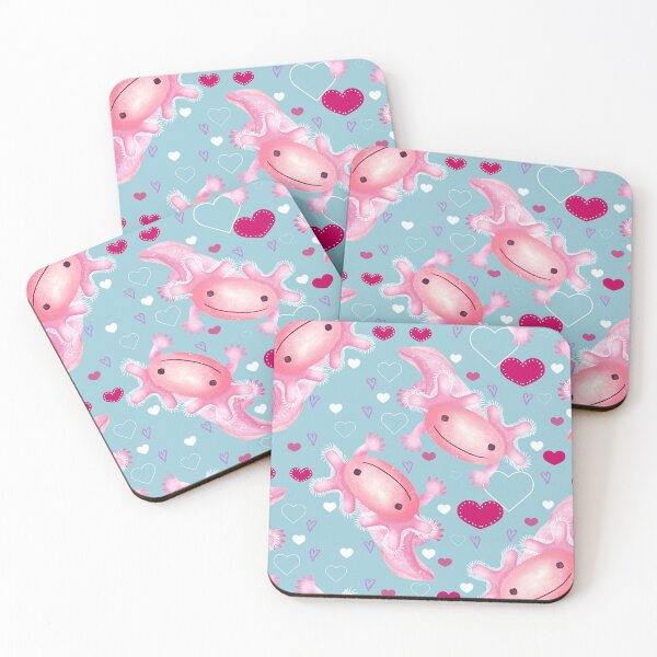 Item preview, Axolotl Love blue  designed and sold by Veata.