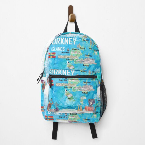 Item preview, Orkney Islands Illustrated Travel Map with Touristic Highlights designed and sold by artshop77.