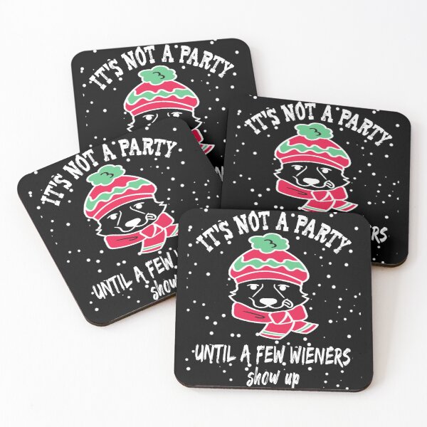 Item preview, It's Not A Party Until A Few Wieners Show Up Christmas Dog designed and sold by illustrapho.