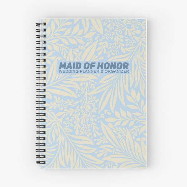 Item preview, Maid of Honor Wedding Planner & Organizer: Pastel Blue Floral Pattern Art Wedding Planner for Bride-To-Be designed and sold by Merchking1.