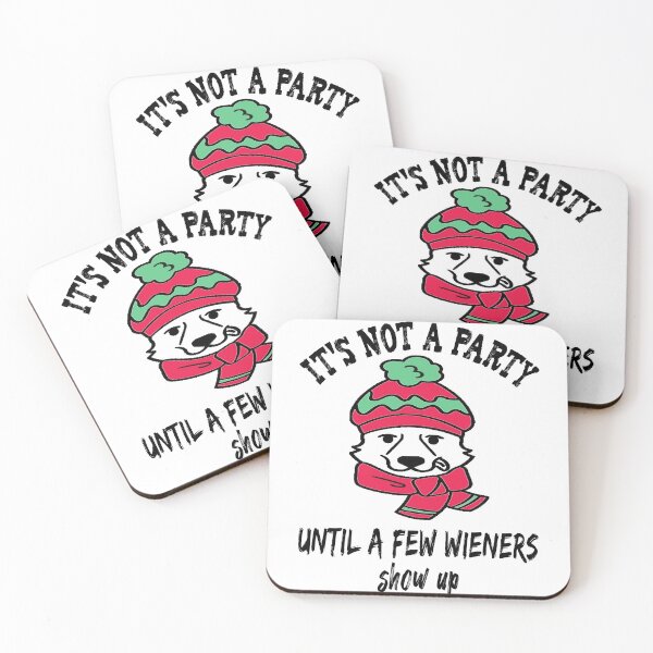 Item preview, It's Not A Party Until A Few Wieners Show Up Christmas Dog designed and sold by illustrapho.