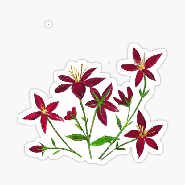 Item preview, Bright red flowers with vibrant stems designed and sold by Karen Dodge.