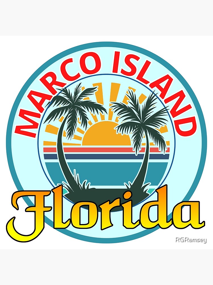 "Marco Island Florida Beach Sticker" Poster for Sale by RGRamsey