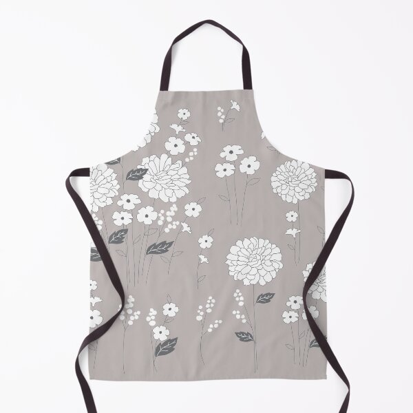 Item preview, Summer Dahlias - Gray and White designed and sold by AlteredAtelier.