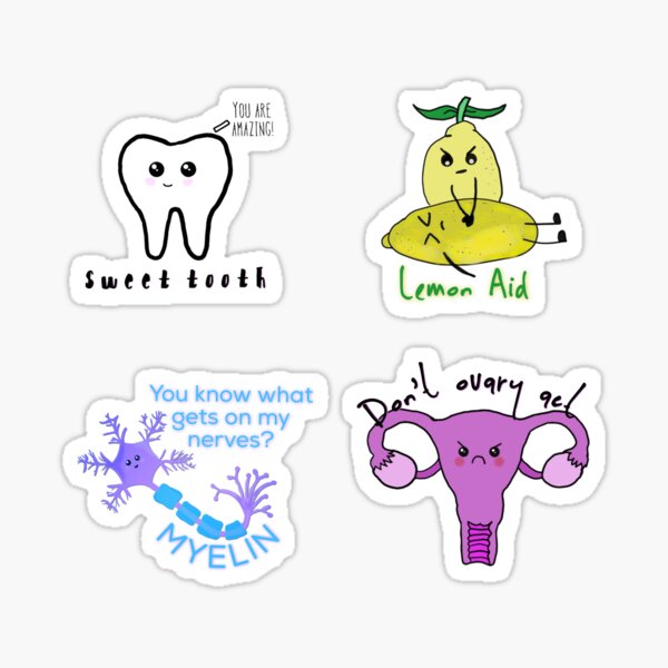"Medical puns" Sticker for Sale by Tammart Redbubble