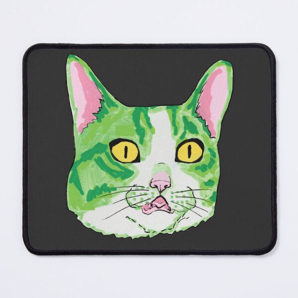 Item preview, Derpy Green Kitty designed and sold by sketchymaja.