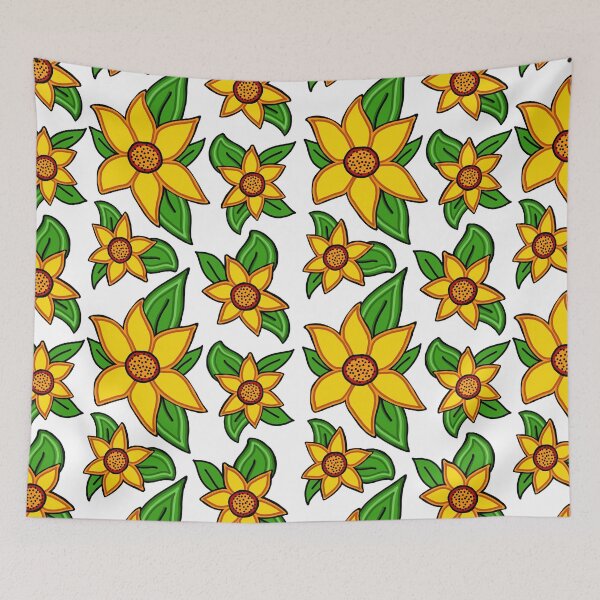 Item preview, Yellow and Orange Flower Floral Pattern designed and sold by Harriet Linton.