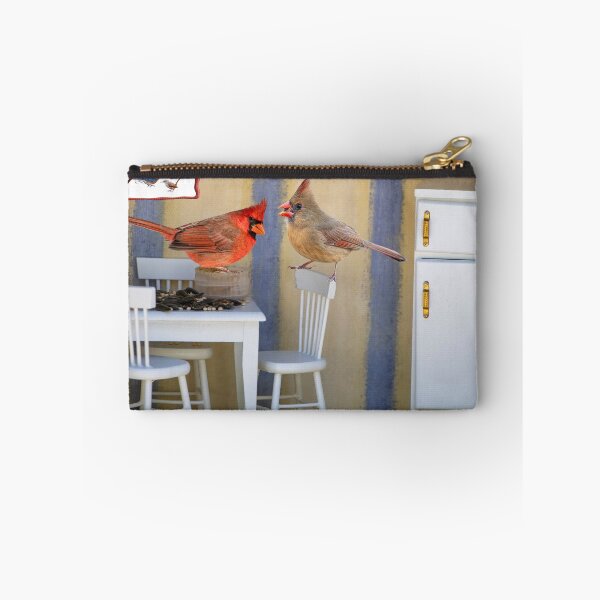 Item preview, Mr. and Mrs. Northern Cardinal Enjoy Thanksgiving Leftovers designed and sold by Bonnie T.  Barry.