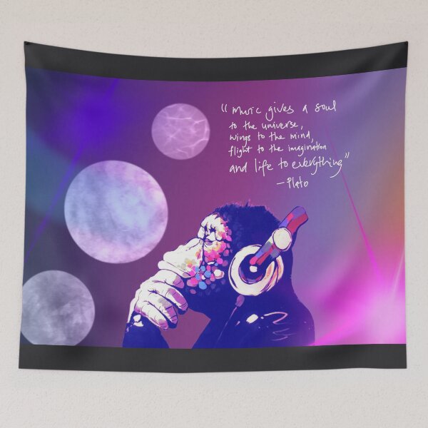 Item preview, Music gives a soul to the universe…Banksy art and Music Quote designed and sold by CASSNELSON.