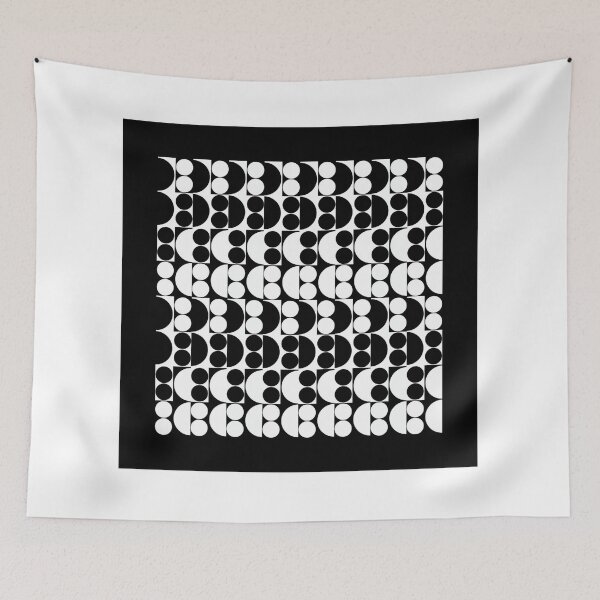 Item preview, White and black shapes on black background designed and sold by jsebouvi.