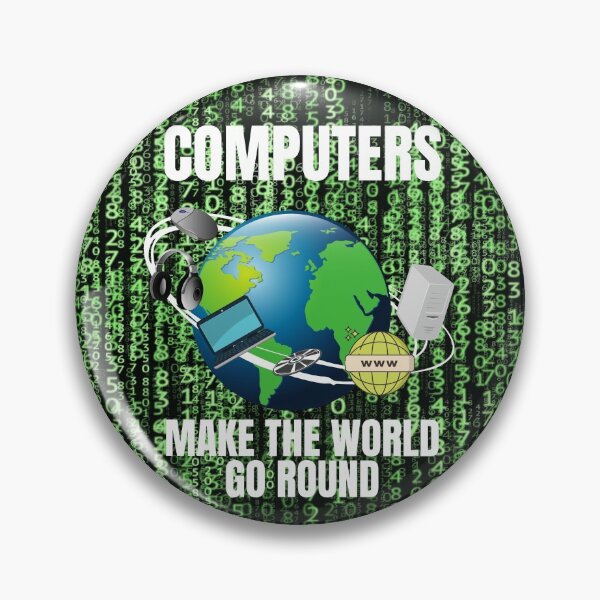 Item preview, COMPUTERS MAKE THE WORLD GO ROUND, DIGITAL WORLD, OTHER WORLD COMPUTING, MERRY GO ROUND designed and sold by R B Chrystal.