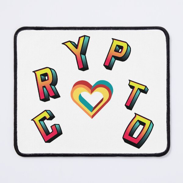Item preview, Crypto Love-White Background  designed and sold by Trendi61.