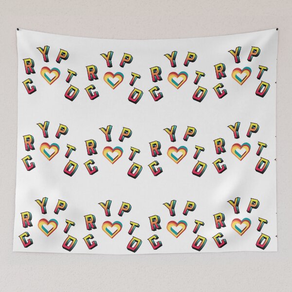 Item preview, Crypto Love-White Background  designed and sold by Trendi61.