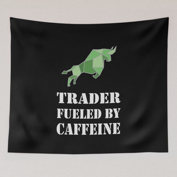 Artikelvorschau, Trader fueled by caffeine entworfen und verkauft von saulmedia.