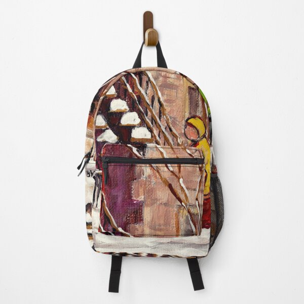 Item preview, MONTREAL WINTER STREET SCENES WALKING IN THE SNOW NEAR THE STAIRCASES designed and sold by Carole Spandau.