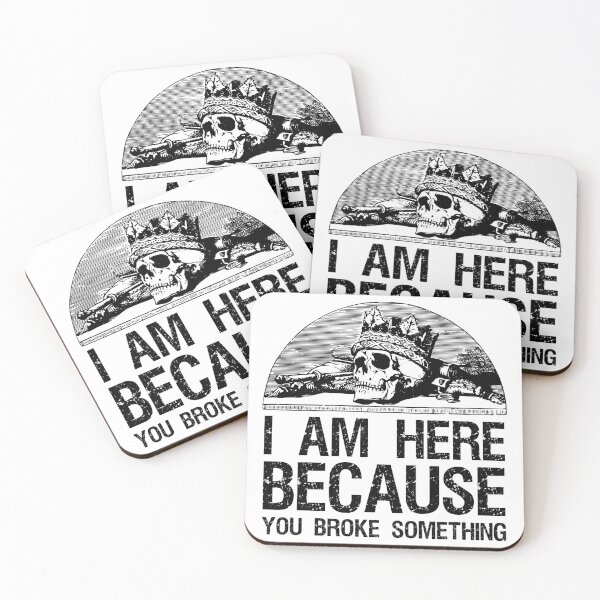 Item preview, I Am Here Because You Broke Something Skull With Crown Vintage designed and sold by Teeses.