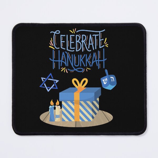 Item preview, Celebrate Hanukkah-Black Background  designed and sold by Trendi61.