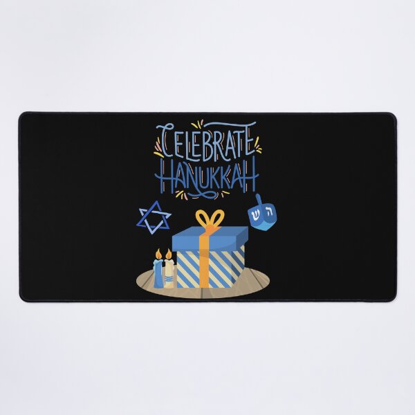 Item preview, Celebrate Hanukkah-Black Background designed and sold by Trendi61.