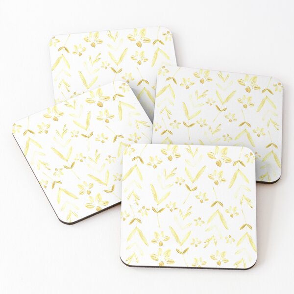 Item preview, Gold Leaf and Flower Pattern designed and sold by Lisa Thomas.