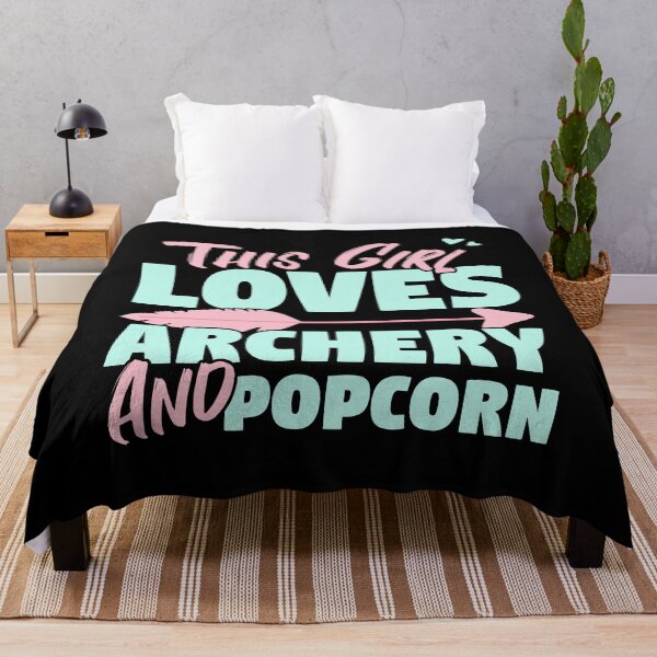 Item preview, This Girl Loves Archery And Popcorn Gift print designed and sold by theodoros20.