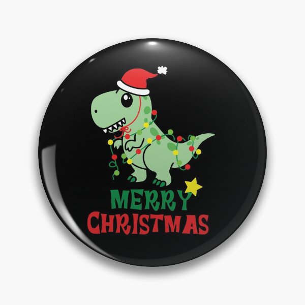 Artikelvorschau, Dinosaurier in Weihnachtsbeleuchtung gehüllt Frohe Weihnachten entworfen und verkauft von B2KMerch.