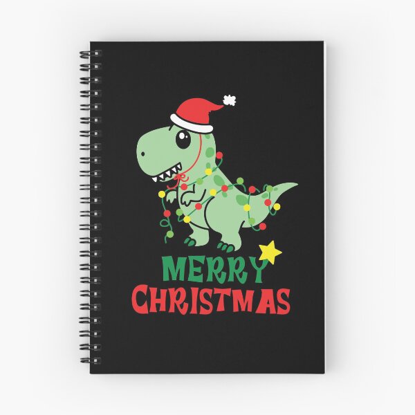 Artikelvorschau, Dinosaurier in Weihnachtsbeleuchtung gehüllt Frohe Weihnachten entworfen und verkauft von B2KMerch.