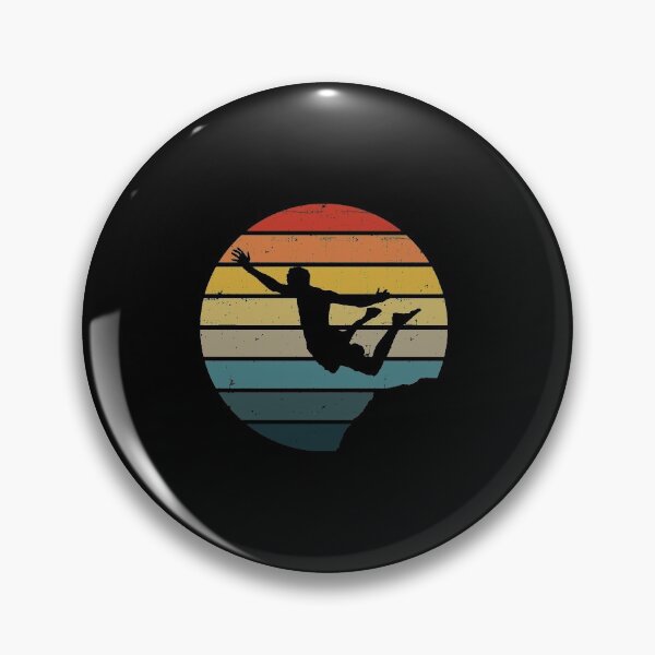 Item preview, Cliff Diving Silhouette On A Distressed Retro Sunset print designed and sold by theodoros20.