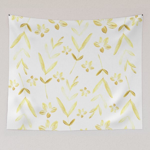 Item preview, Gold Leaf and Flower Pattern designed and sold by Lisa Thomas.