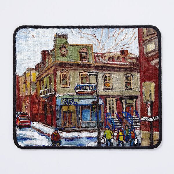 Item preview, MILTON AND AYLMER STREETS MONTREAL WINTER SCENE IN MCGILL STUDENT GHETTO designed and sold by Carole Spandau.