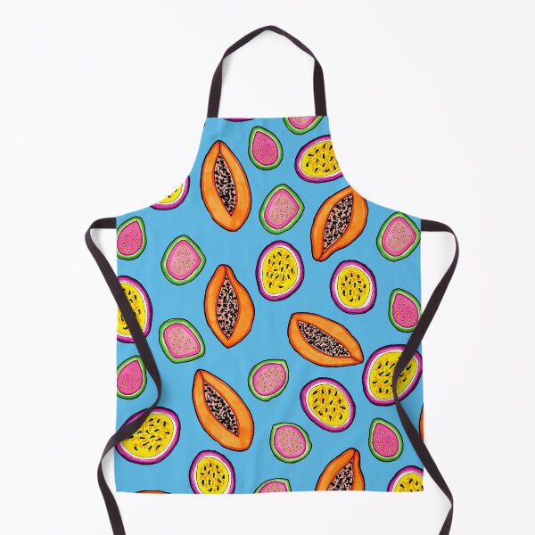 Item preview, Tropical Papaya, Guava and Passion Fruit Pattern designed and sold by Harriet Linton.