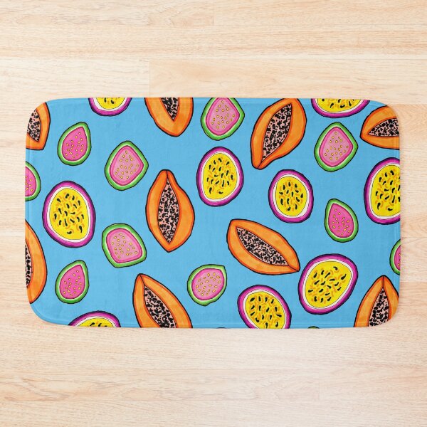 Item preview, Tropical Papaya, Guava and Passion Fruit Pattern designed and sold by Harriet Linton.