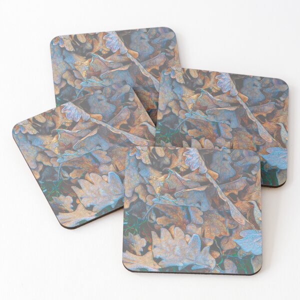 Item preview, frosted oak leafs designed and sold by Ingrid Hütten.