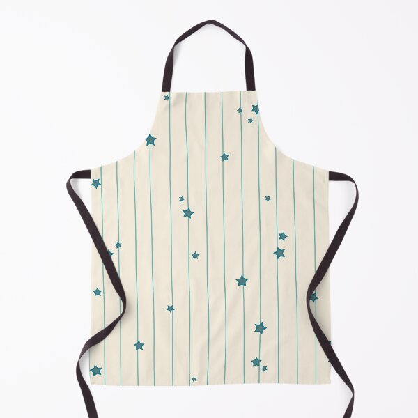 Item preview, Ditsy stars pattern on vertical stripes - blue on cream designed and sold by BrankaPD.