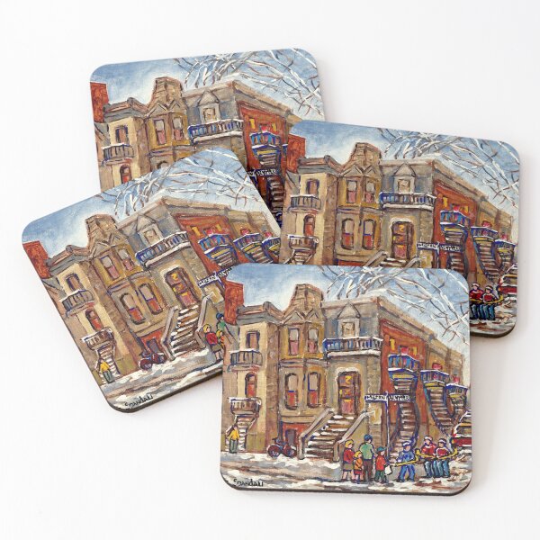 Item preview, MONTREAL WINTER SCENE MILTON PARK ALYMER AND MILTON STREETS designed and sold by Carole  Spandau.