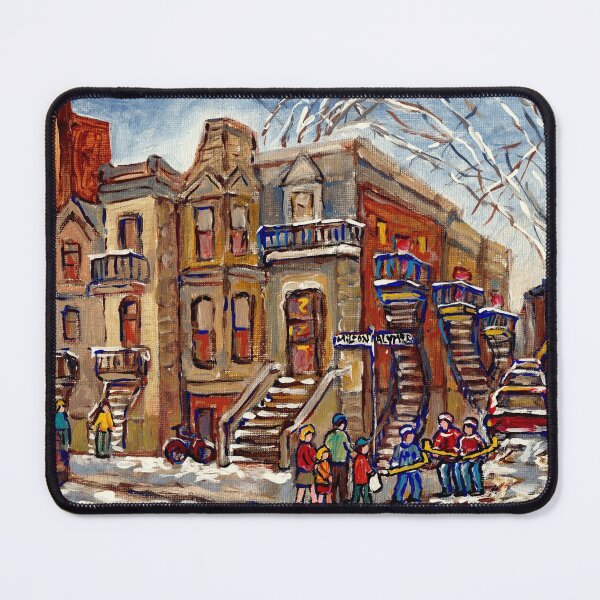 Item preview, MONTREAL WINTER SCENE MILTON PARK ALYMER AND MILTON STREETS designed and sold by Carole Spandau.