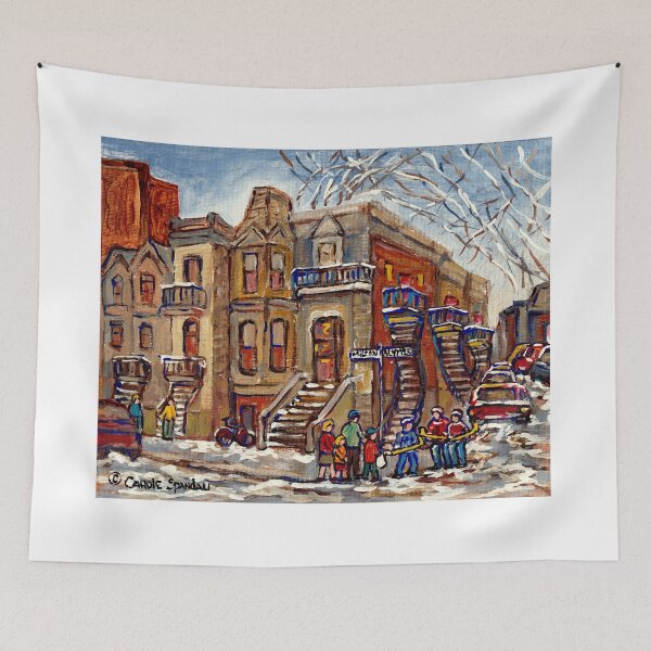 Item preview, MONTREAL WINTER SCENE MILTON PARK ALYMER AND MILTON STREETS designed and sold by Carole  Spandau.
