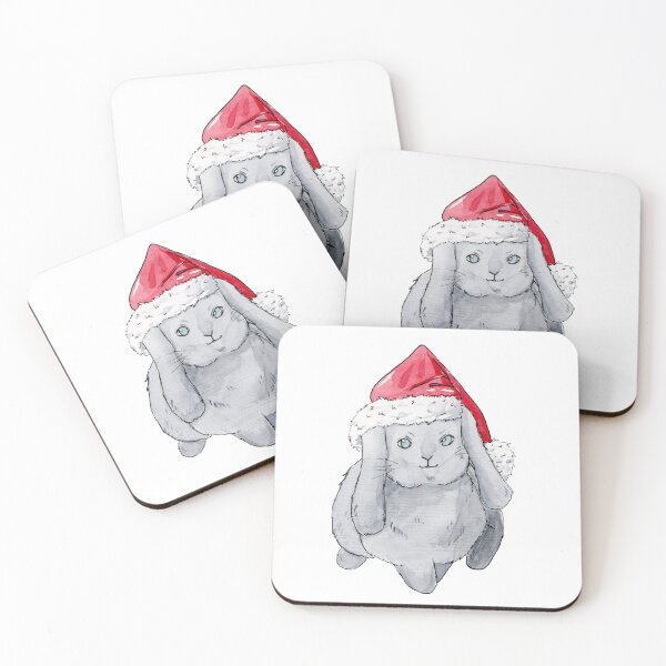 Item preview, Cute Christmas bunny with hat designed and sold by Wunschkritzel.