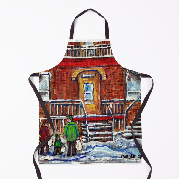 Item preview, MONTREAL STAIRCASE IN WINTER SCENE WITH FAMILY designed and sold by Carole Spandau.