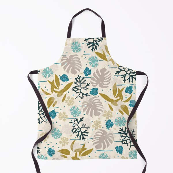 Item preview, Mediterranean garden pattern in cream and blue palette designed and sold by BrankaPD.