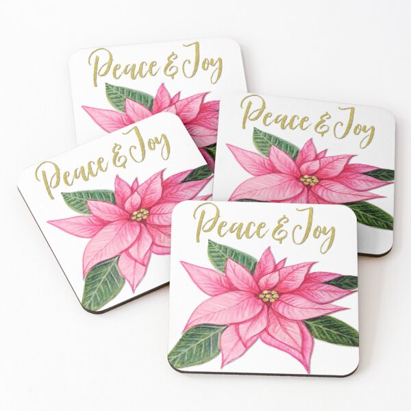 Item preview, Poinsettia Pink Christmas watercolour flower by Magenta Rose designed and sold by MagentaRose.