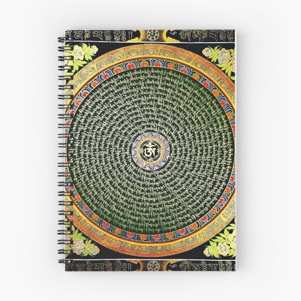 Item preview, Om Mantra Mandala Green Thangka designed and sold by GuyBlank.
