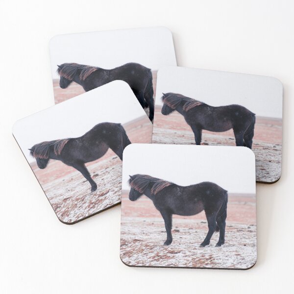 Item preview, Icelandic Black Horse in Snow designed and sold by roman-visuals.